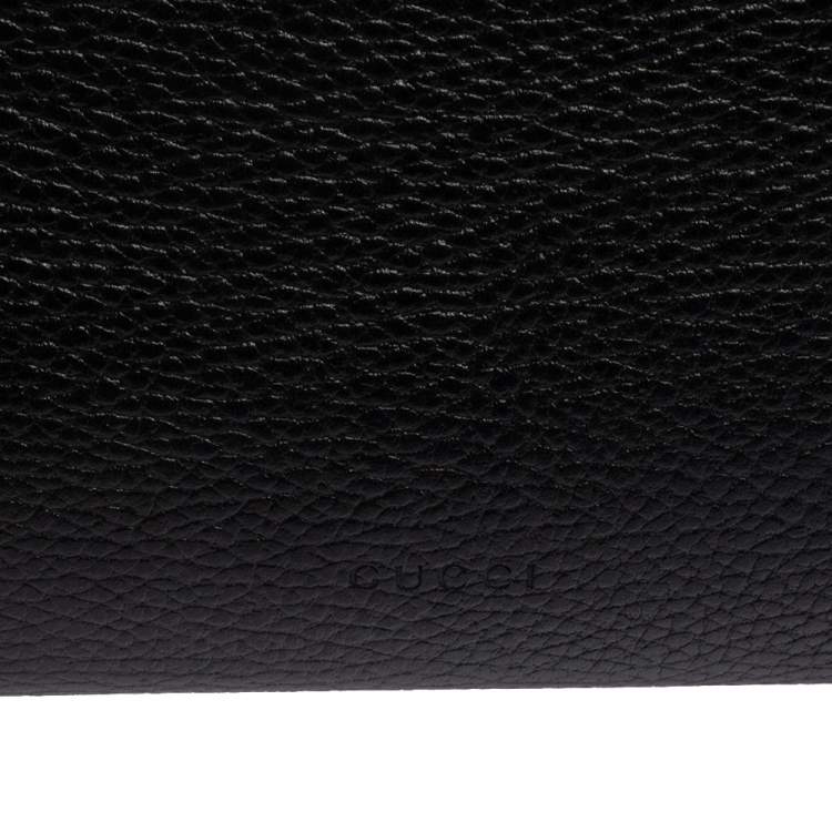 Pre Owned Gucci Black Leather Mini Dionysus Wallet On Chain