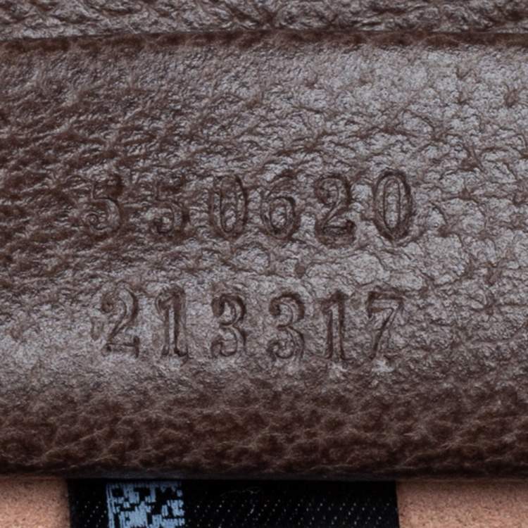 Pre Owned Gucci Beige/Ebony GG Supreme Coated Canvas and Leather Mini Ophidia Bucket Bag 
