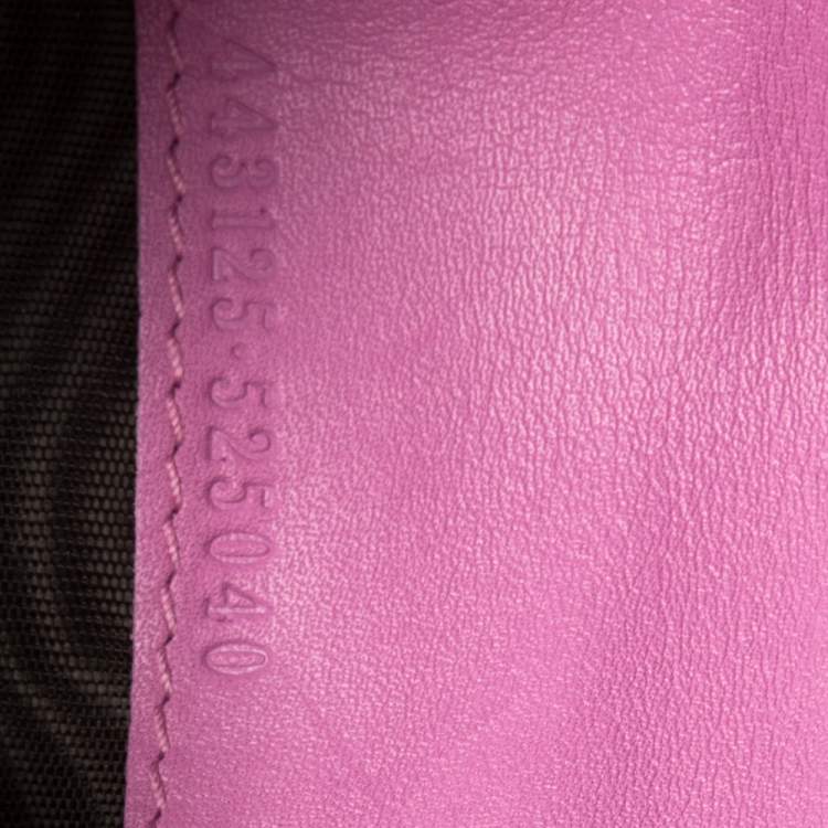 Pre Owned Gucci Pink Matelassé Leather GG Marmont Card Case