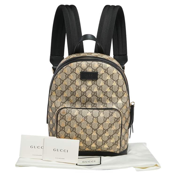 gucci gg supreme bees backpack