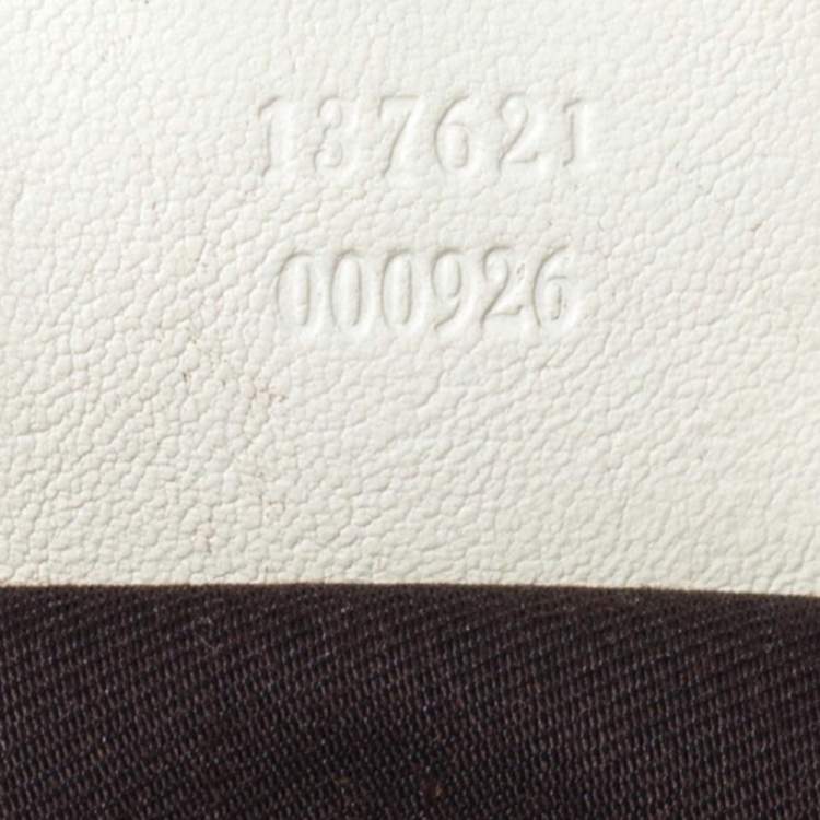 Pre Owned Gucci White/Beige GG Canvas and Leather Pelham Tote