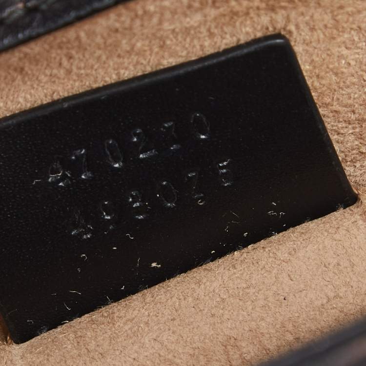 Pre Owned Gucci Black Leather Mini Sylvie Top Handle Bag