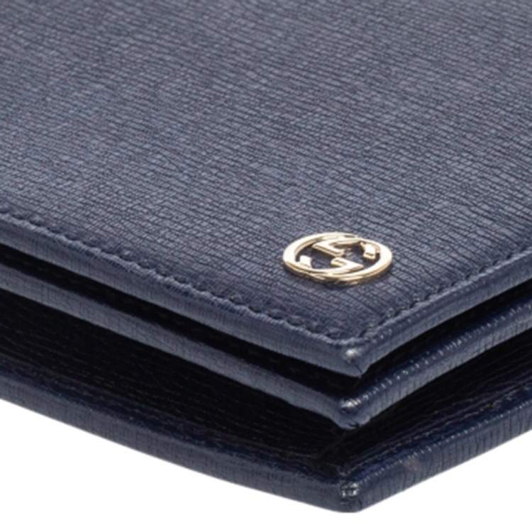 Pre Owned Gucci Blue Leather Betty Wallet on Chain