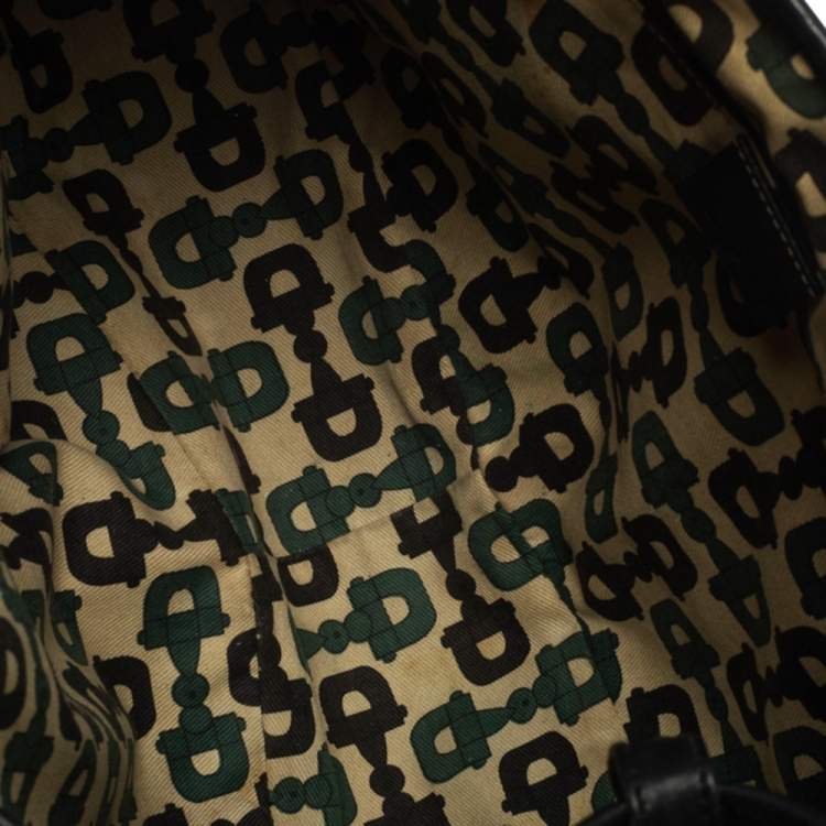 مملوكة مسبقًا Gucci Black Guccissima Leather Abbey Tote