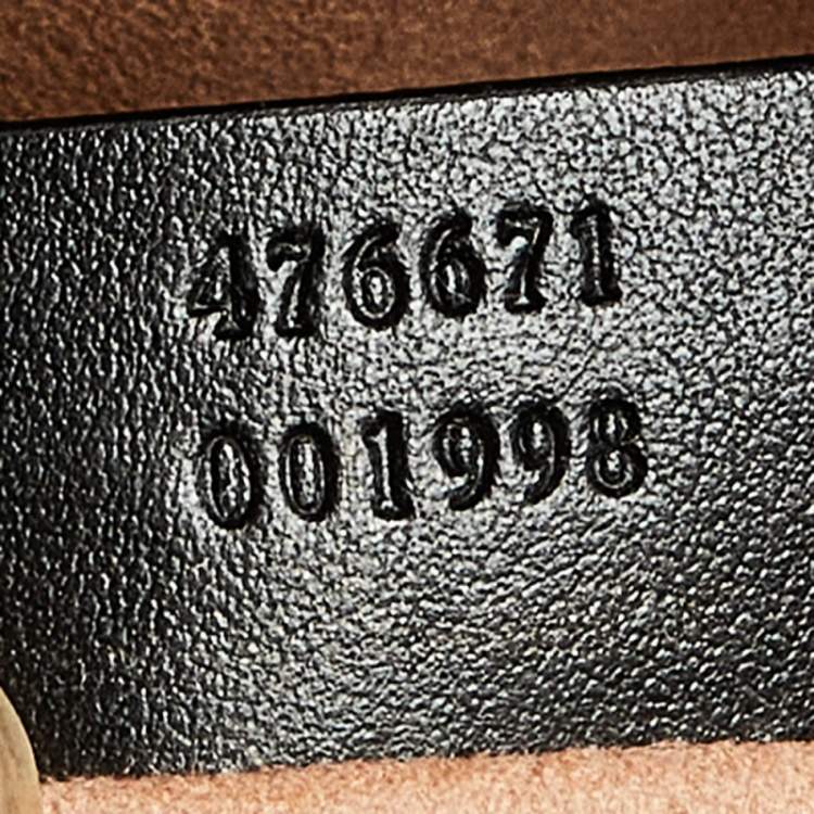 مملوكة مسبقًا Gucci Black Chevron Quilted Leather GG Marmont Backpack