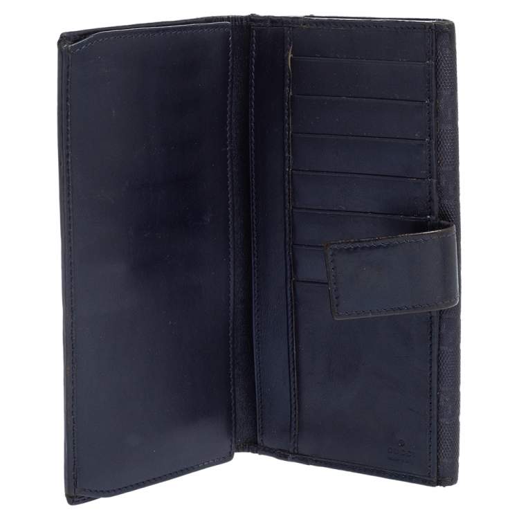 Gucci Blue GG Imprime Canvas Continental Wallet - ShopStyle