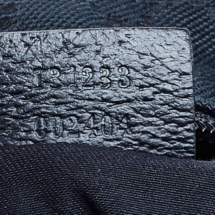 Pre Owned Gucci Black GG Canvas Large Web Handle Vertical Tote Bag