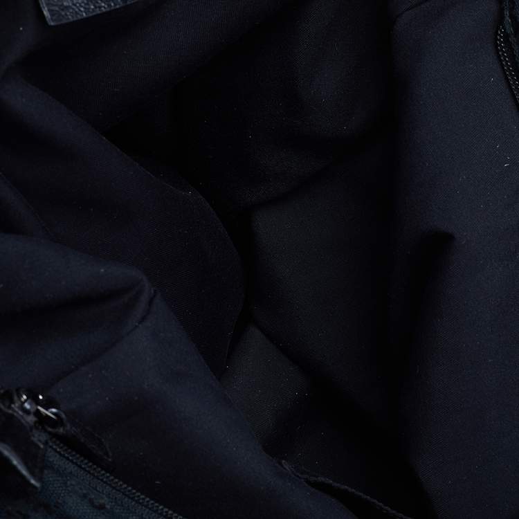 Pre Owned Gucci Black GG Canvas Large Web Handle Vertical Tote Bag