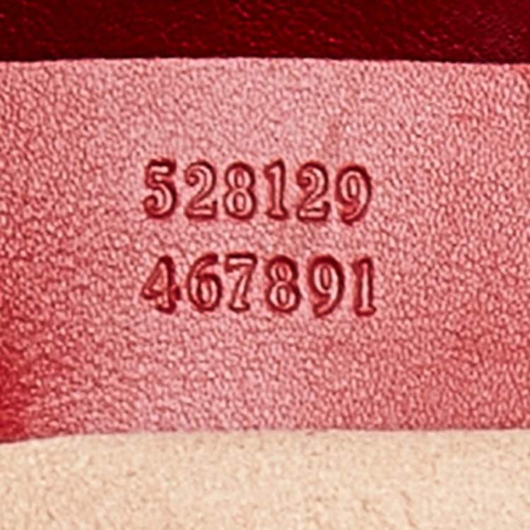 Pre Owned Gucci Red Quilted Leather GG Marmont Backpack