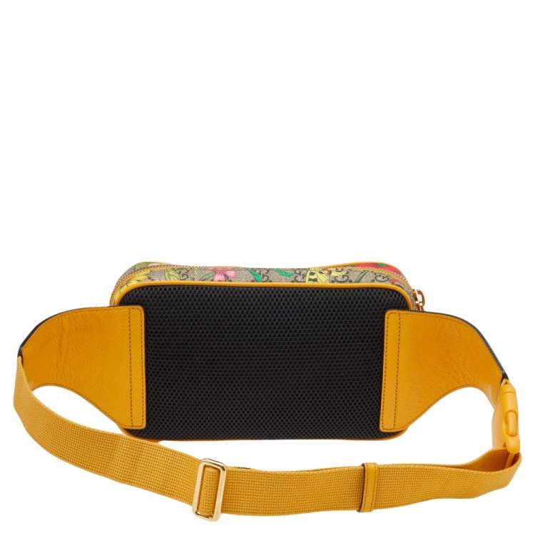 Pre Owned Gucci Multicolor Flora GG Supreme Coated Canvas And Leather Ophidia Belt Bag