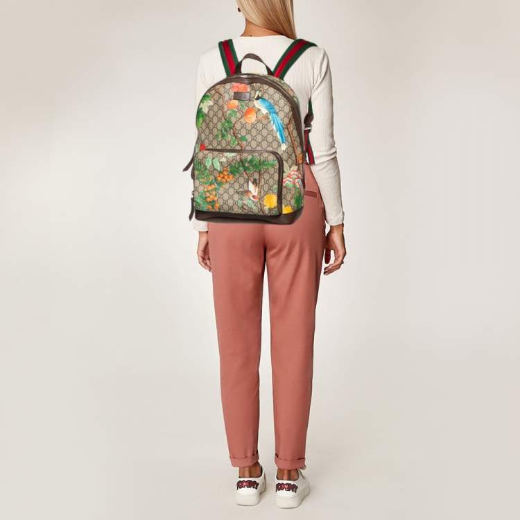 Gucci `Gg Supreme` Backpack in Brown for Men