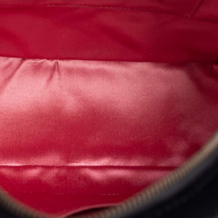 Pre Owned Gucci Black Matelasse Velvet GG Marmont Backpack