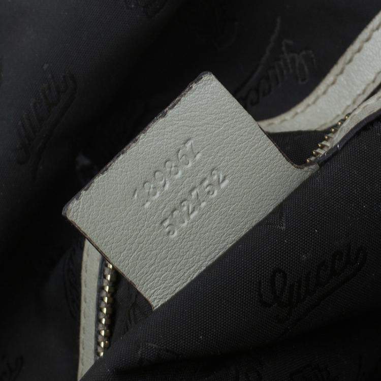 Pre Owned Gucci Beige Python Pop Bamboo Top Handle Bag