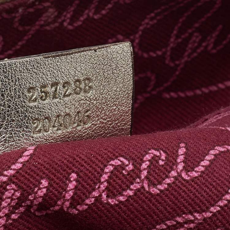 Pre Owned Gucci Metallic Gold Guccissima Leather Boston Bag
