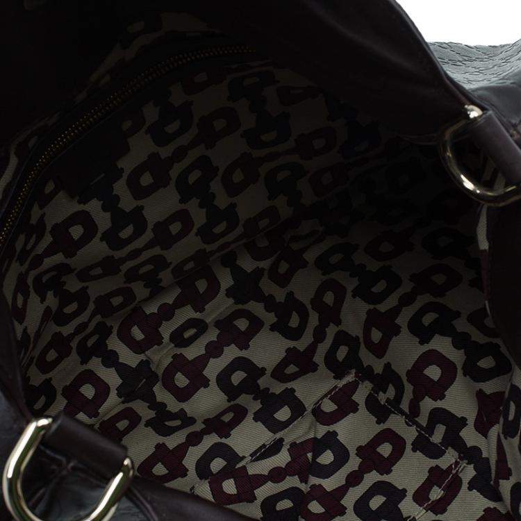 Pre Owned Gucci Burgundy Guccussima Leather Large Hysteria Hobo
