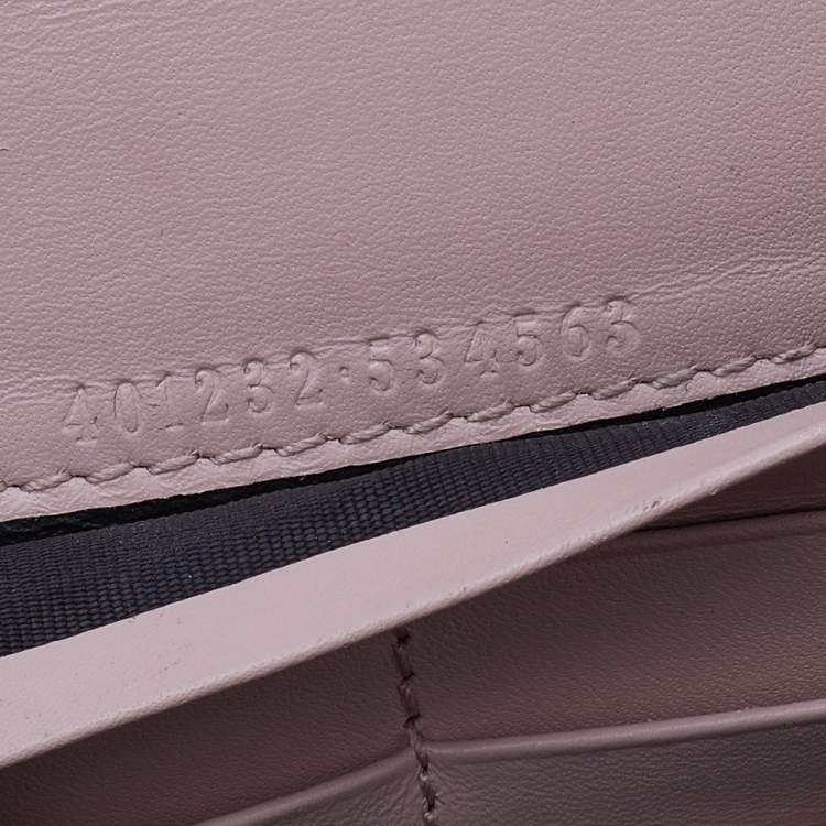 Pre Owned Gucci Beige Python Leather GG Marmont Wallet On Chain