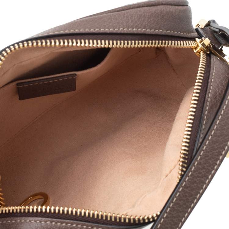 مملوكة مسبقًا Gucci Beige/Ebony GG Supreme Coated Canvas And Leather Mini Ophidia Crossbody Bag