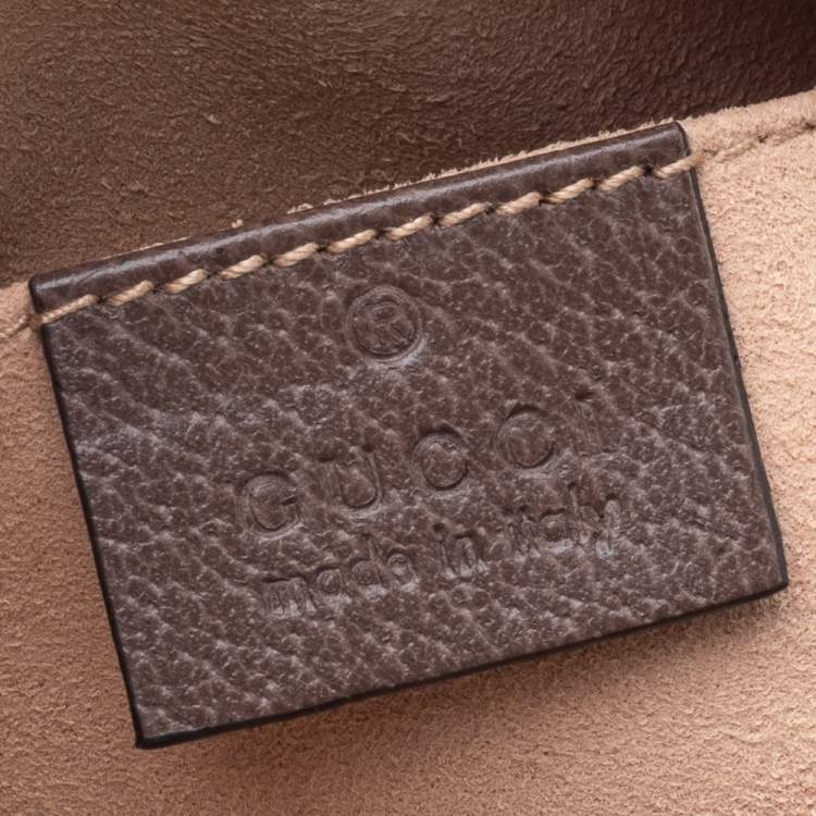 مملوكة مسبقًا Gucci Beige/Ebony GG Supreme Coated Canvas And Leather Mini Ophidia Crossbody Bag