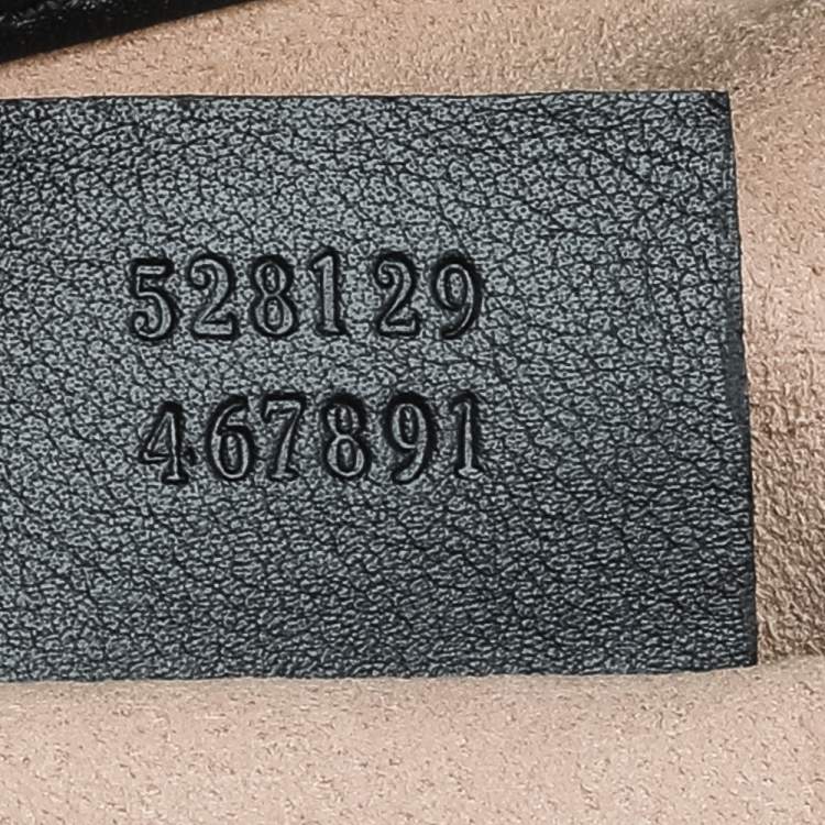 Pre Owned Gucci Black Matelassé Leather GG Marmont Backpack