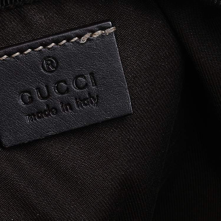 Pre Owned Gucci Beige-Ebony GG Supreme Coated Canvas And Leather Briefcase