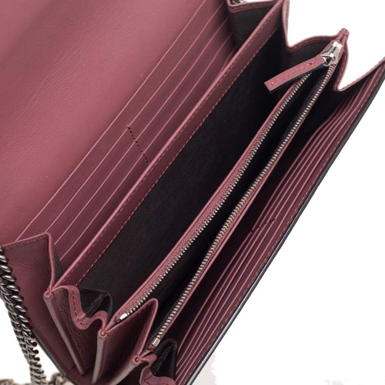 Pre Owned Gucci Multicolor GG Supreme Canvas Blooms Dionysus Wallet On Chain