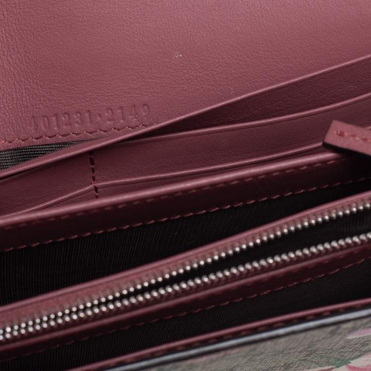 Pre Owned Gucci Multicolor GG Supreme Canvas Blooms Dionysus Wallet On Chain