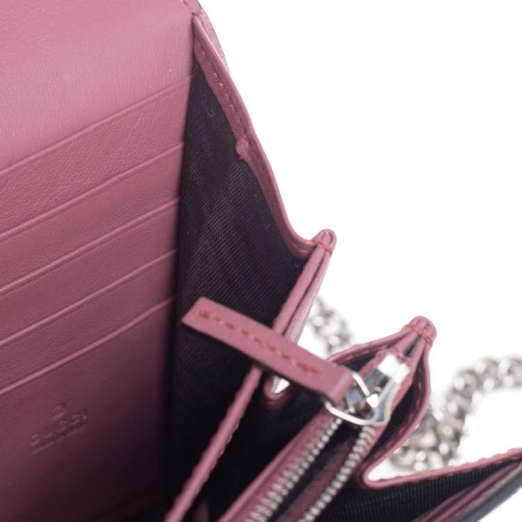 Pre Owned Gucci Multicolor GG Supreme Canvas Blooms Dionysus Wallet On Chain