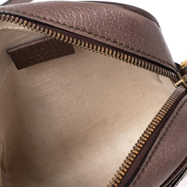 مملوكة مسبقًا Gucci Brown/Beige GG Supreme And Web Ophidia Shoulder Bag