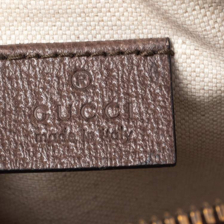 مملوكة مسبقًا Gucci Brown/Beige GG Supreme And Web Ophidia Shoulder Bag