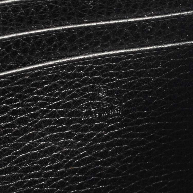 Pre Owned Gucci Black Leather Mini Dionysus Wallet On Chain