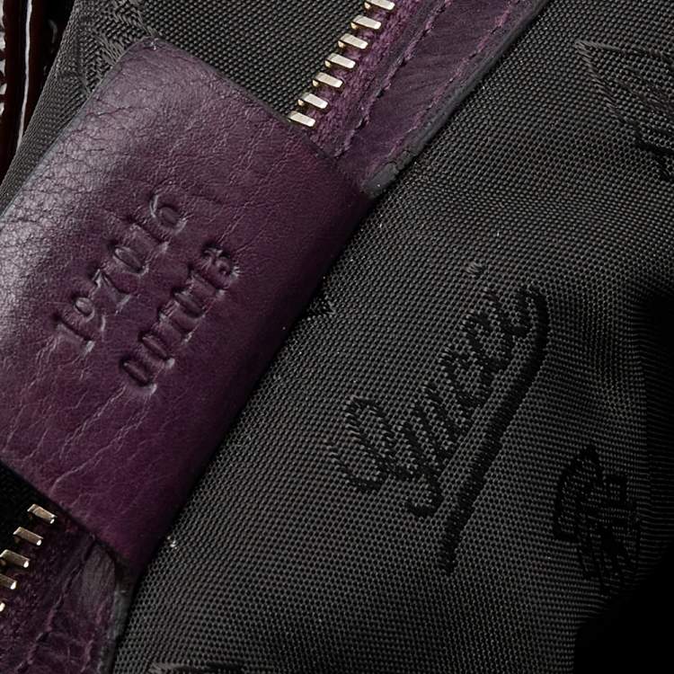 Pre Owned Gucci Burgundy Patent Leather Large Hysteria Tote