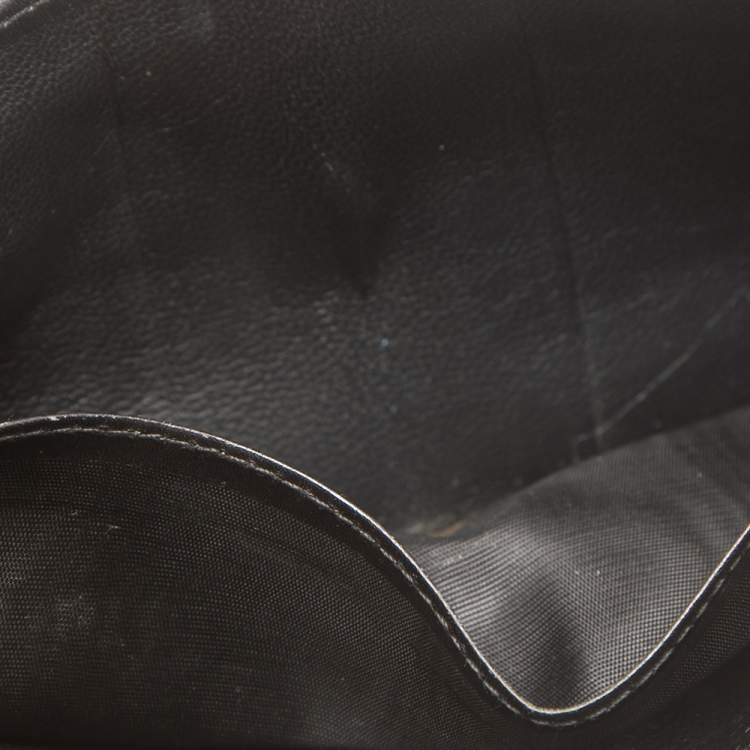 Pre Owned Gucci Black Guccissima Leather Bifold Wallet