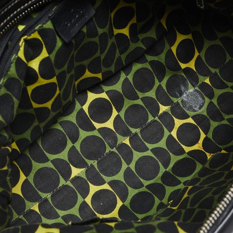 Pre Owned Gucci Black Leather Duchessa Boston Bag