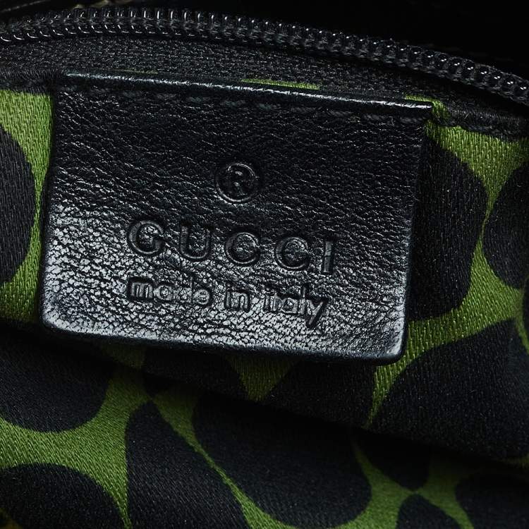 Pre Owned Gucci Black Leather Duchessa Boston Bag