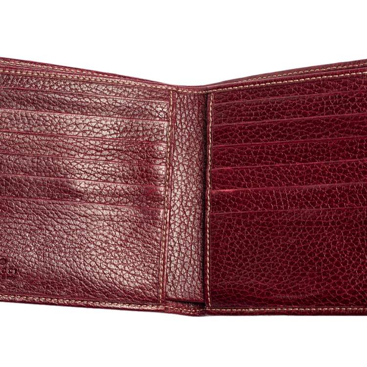 Pre Owned Gucci Multicolor GG Canvas and Leather Web Flap French Wallet