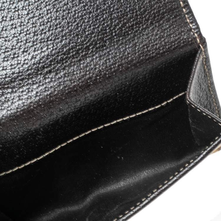 Pre Owned Gucci GG Canvas And Leather Princy Compact Wallet