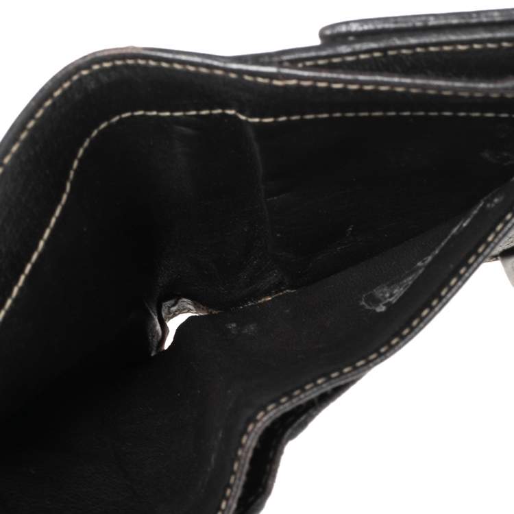 Pre Owned Gucci GG Canvas And Leather Princy Compact Wallet