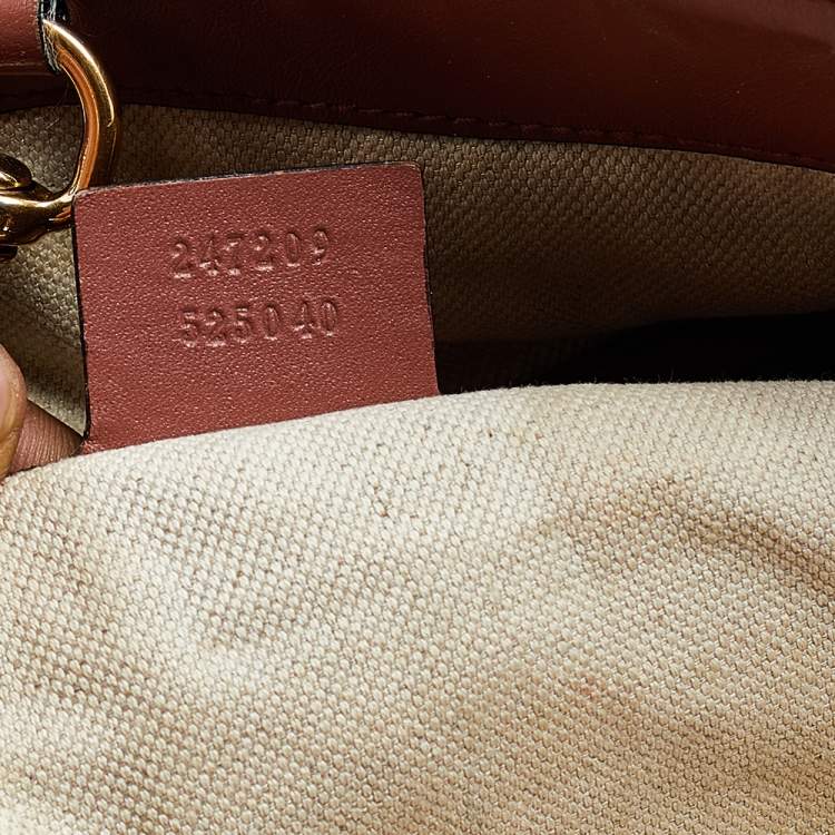 Pre Owned Gucci Rust Microguccissima Leather Bree Tote