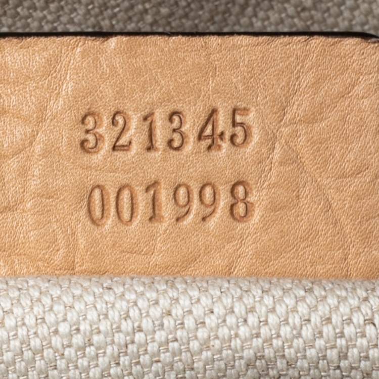 Pre Owned Gucci Beige Leather Medium Bamboo Shopper Tote