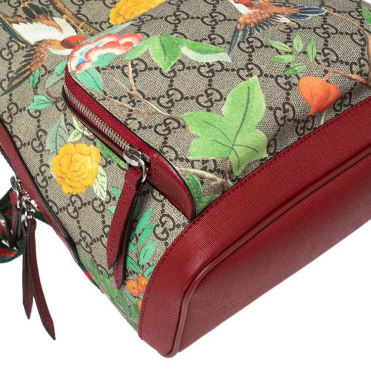 Pre Owned Gucci Multicolor GG Supreme Canvas Tian Backpack 