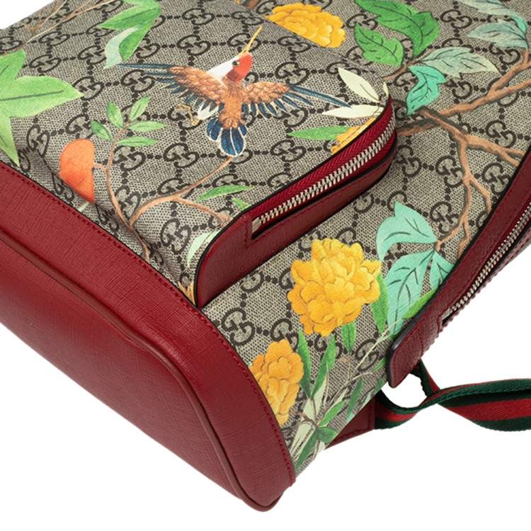 Pre Owned Gucci Multicolor GG Supreme Canvas Tian Backpack 