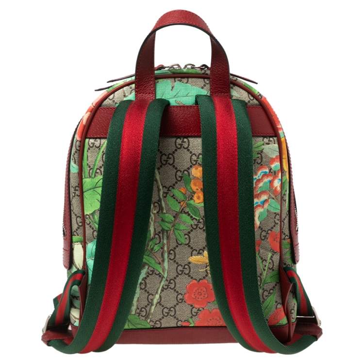 Pre Owned Gucci Multicolor GG Supreme Canvas Tian Backpack 