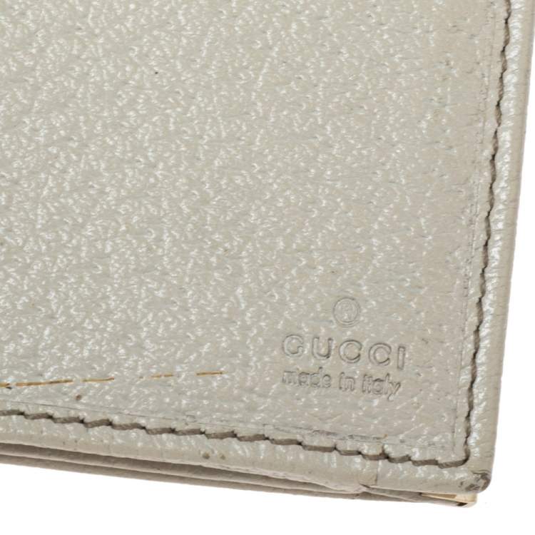 مملوكة مسبقًا Gucci Cream Leather Continental Wallet