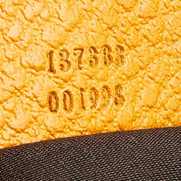 Pre Owned Gucci Yellow Leather Bamboo Top handle Bag