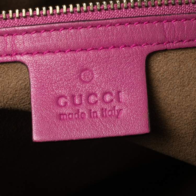 Pre Owned Gucci Multicolor GG Supreme Canvas And Leather Small Boston Bag