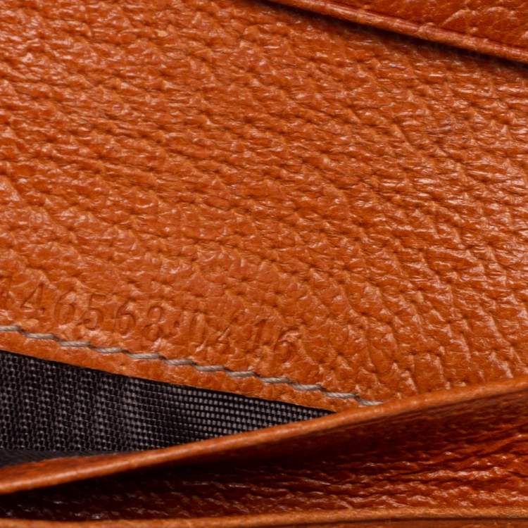 Pre Owned Gucci Beige GG Canvas Zip Around French Compact Wallet