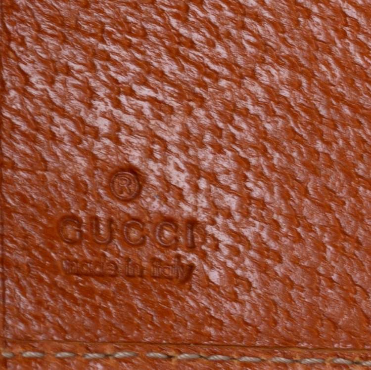 Pre Owned Gucci Beige GG Canvas Zip Around French Compact Wallet