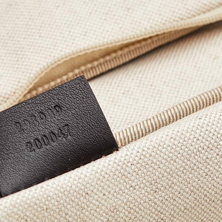 Pre Owned Gucci Beige/Ebony GG Supreme Canvas And Leather Medium Four Wheel Carry-On Suitcase