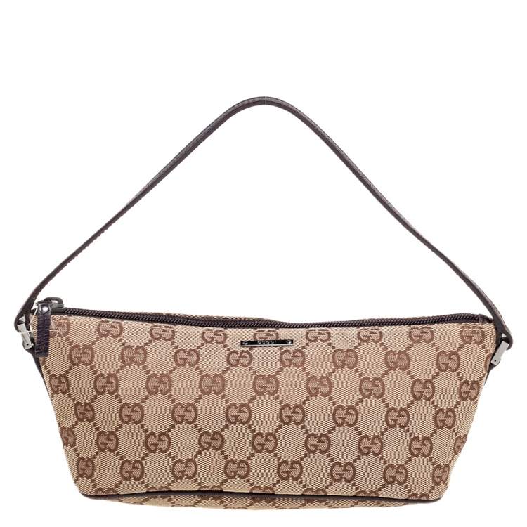 Gucci GG Canvas Boat Pochette - Pink Handle Bags, Handbags - GUC1302598