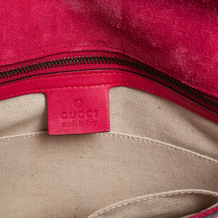 Pre Owned Gucci Pink Patent Leather Bright Bit Clutch